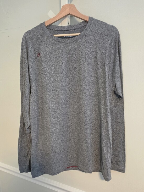 RHONE Other - Rhone Reign Long Sleeve Performance Shirt Men's Large Heather Grey Athletic